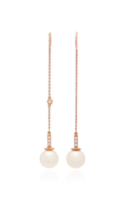 Shop Joie Digiovanni 14k Gold; Diamond And Pearl Earrings