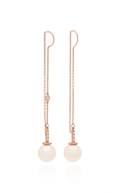 Shop Joie Digiovanni 14k Gold; Diamond And Pearl Earrings