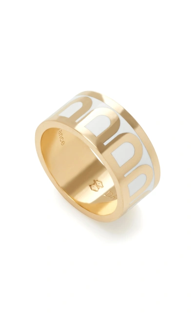 Shop Davidor Women's L'arc 18k Yellow-gold Gold Ring In White