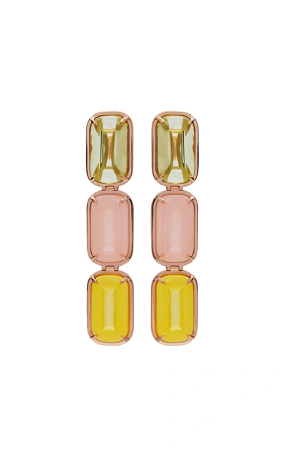 Shop Alina Abegg Pfefferminz Multi-stone 14k Rose Gold Drop Earrings