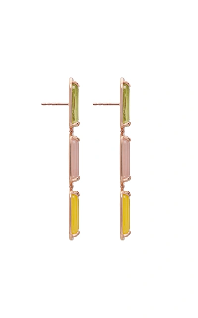 Shop Alina Abegg Pfefferminz Multi-stone 14k Rose Gold Drop Earrings