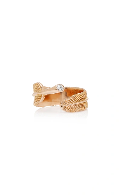 Shop Daniela Villegas Wing 18k Rose Gold Diamond Ring