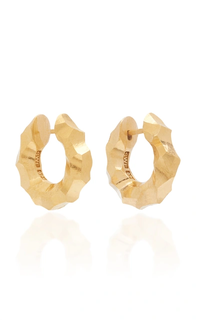 Shop All Blues Women's Almost Earrings Thick Carved Vermeil In Gold