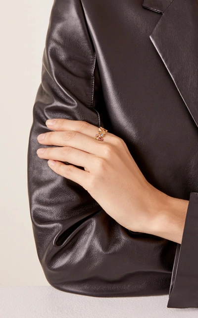 Suzanne Kalan Inlay Collection Rainbow Sapphire Ring In Multi
