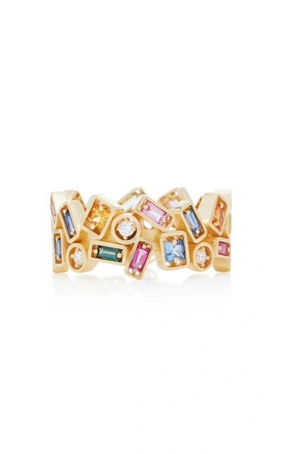 Suzanne Kalan Inlay Collection Rainbow Sapphire Ring In Multi