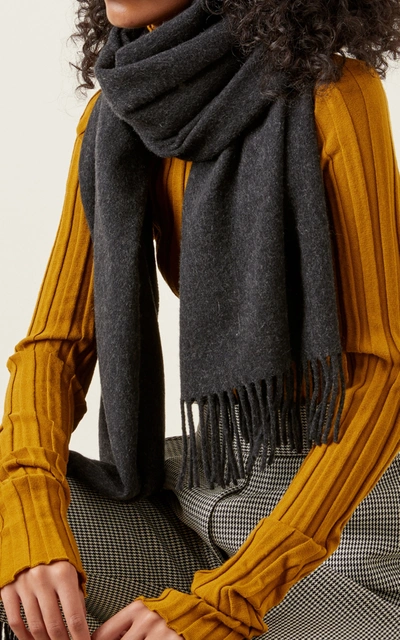 Shop Acne Studios Canada New Wool Scarf In Black