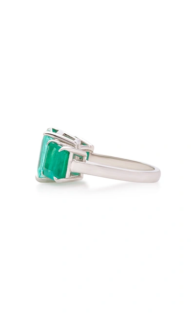 Shop Maria Jose Jewelry Women's 18k White Gold And Emerald Ring In Green