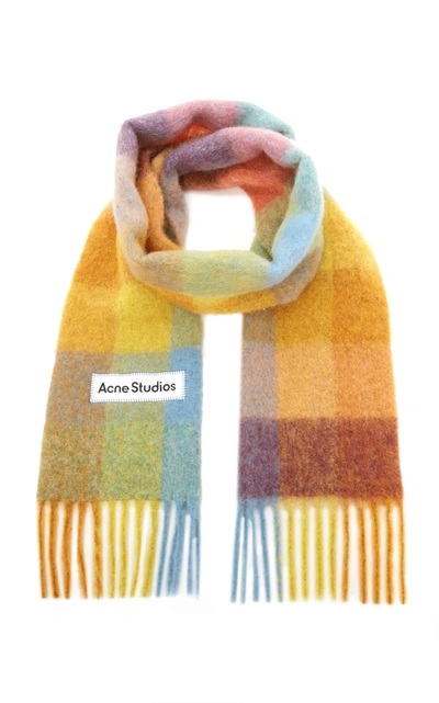 Shop Acne Studios Vally Oversized Plaid Scarf In Multi