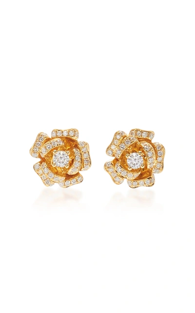 Shop Anita Ko Women's Rose 18k Gold Diamond Earrings