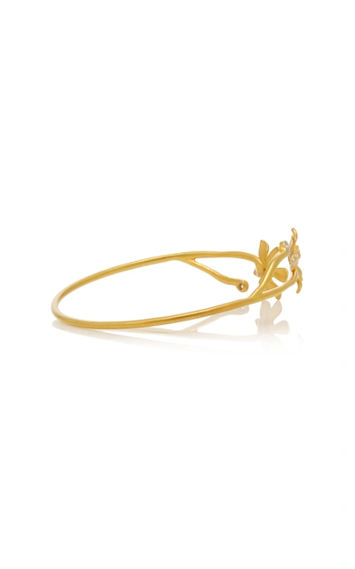 Shop Amrapali Women's Beach Naupaka Gold And Diamond Cuff