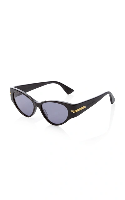 Shop Bottega Veneta Originals Cat-eye Acetate Sunglasses In Black