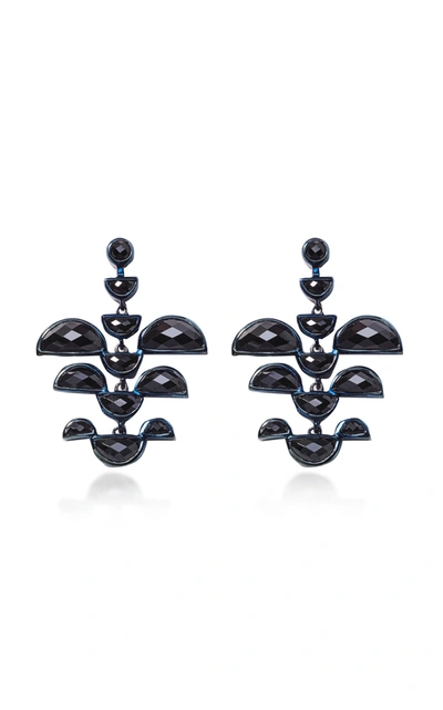 Shop Nak Armstrong Women's Nakard Phoenix Sterling Silver Black Spinel Earrings