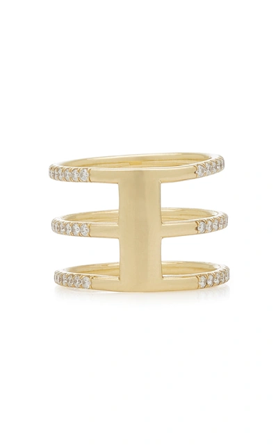 Shop Ashley Mccormick Women's 18k Gold And Diamond Ring