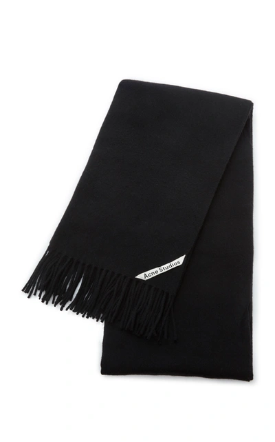 Shop Acne Studios Canada New Wool Scarf In Black