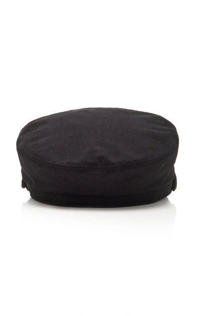 Shop Maison Michel New Abby Cotton Baker Boy Hat In Black