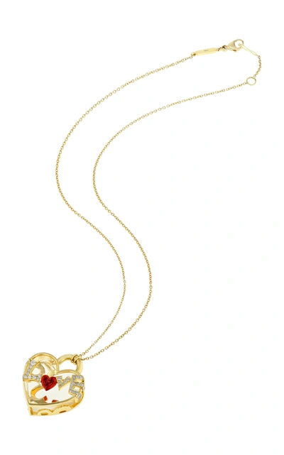 Shop Aisha Baker Women's Love 18k Gold And Multi-stone Necklace