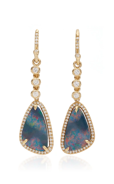 Shop Octavia Elizabeth Women's Petite Boulder Opal Earring In Gold