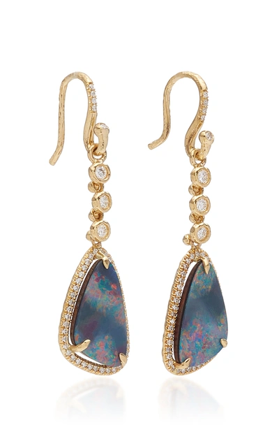 Shop Octavia Elizabeth Women's Petite Boulder Opal Earring In Gold
