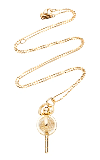 Shop Monica Rich Kosann Carpe Diem Mini 18k Gold And Crystal Necklace