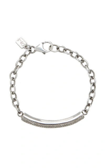 Shop Sheryl Lowe Women's Oxidized Sterling Silver Diamond Bracelet In Metallic