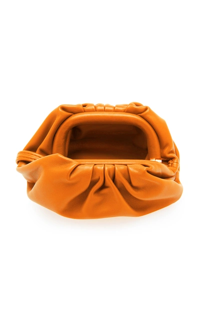 Shop Bottega Veneta Mini Leather Coin Pouch In Orange