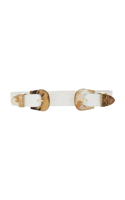Shop Johanna Ortiz Leather Belt In White