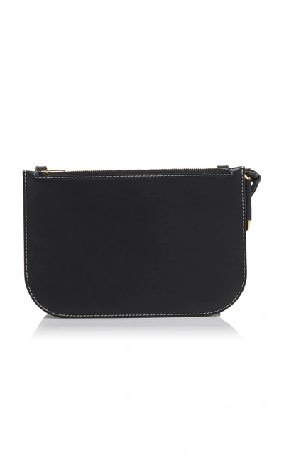 Shop Loewe Gate Leather Shoulder Bag In Black