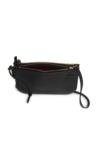 Shop Loewe Gate Leather Shoulder Bag In Black