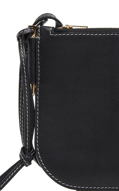 Shop Loewe Gate Leather Shoulder Bag In Black