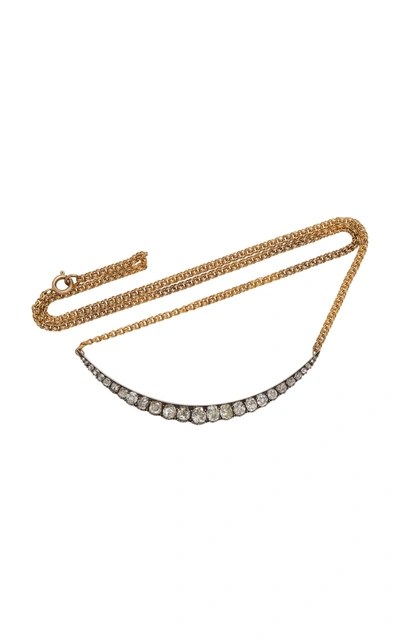 Shop Toni + Chloe Goutal Women's Jennifer One-of-a-kind Gold And Diamond Necklace In White