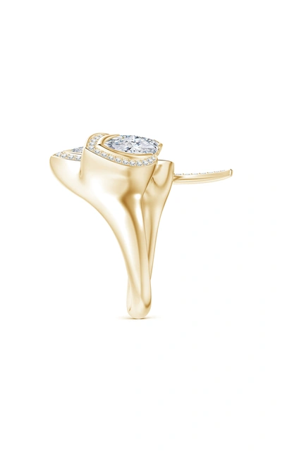 Shop Natori Women's Sumi Stroke 14k Gold Diamond Ring