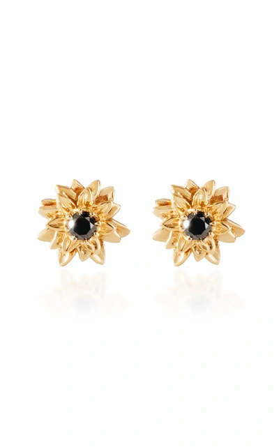 Shop Bernard James Helios 14k Yellow Gold Diamond Earrings