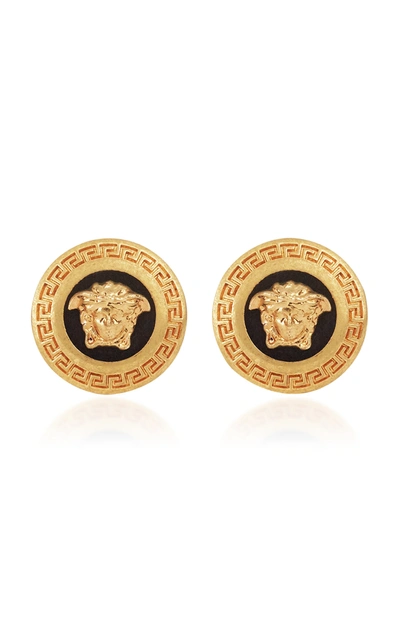 Shop Versace Women's Gold-tone Clip Earrings