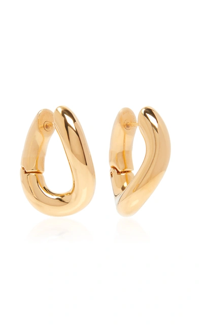 Shop Balenciaga Women's Loop Gold-tone Hoop Earrings