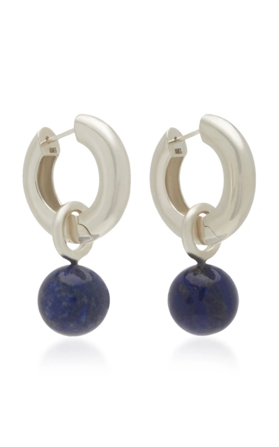 Shop Agmes Women's Sterling Silver And Lapis Earrings In Blue