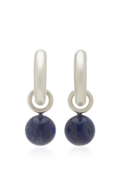 Shop Agmes Women's Sterling Silver And Lapis Earrings In Blue