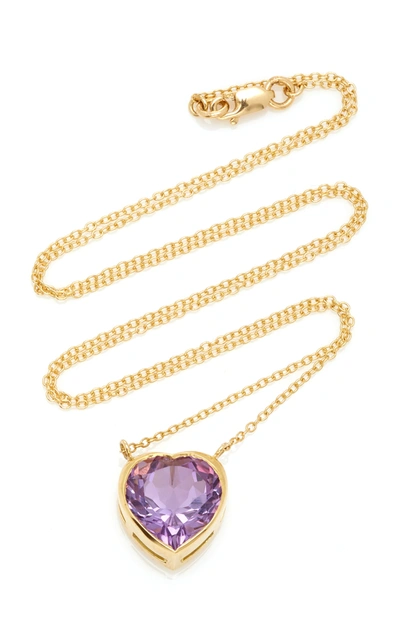 Shop Katey Walker Women's London 18k Gold And Amethyst Necklace In Purple