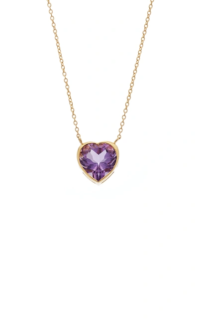 Shop Katey Walker Women's London 18k Gold And Amethyst Necklace In Purple