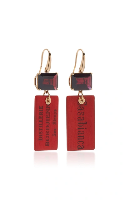 Shop Francesca Villa Women's Easy Living 18k Rose Gold Garnet Earrings In Red