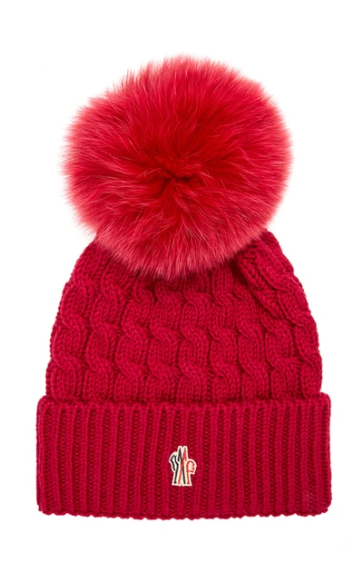 Shop Moncler Genius 3 Moncler Grenoble Cashmere And Wool Pom Hat In Burgundy