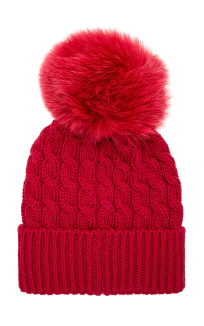 Shop Moncler Genius 3 Moncler Grenoble Cashmere And Wool Pom Hat In Burgundy