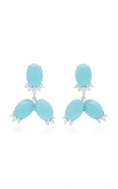 Shop Lauren X Khoo Women's Azure Marquee Earrings In Blue