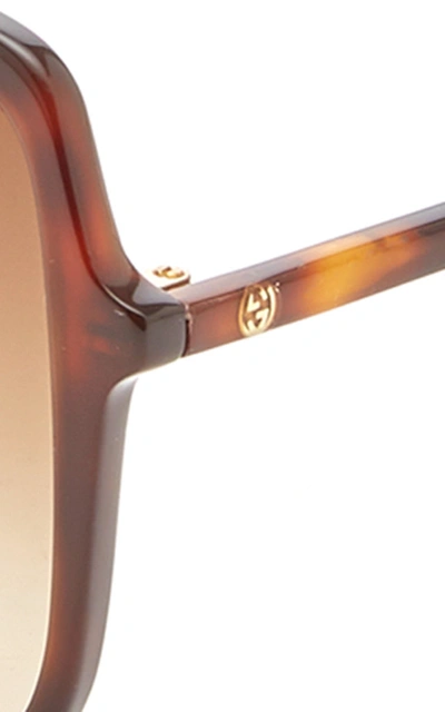 Shop Gucci Ultralight Acetate Square-frame Sunglasses In Brown