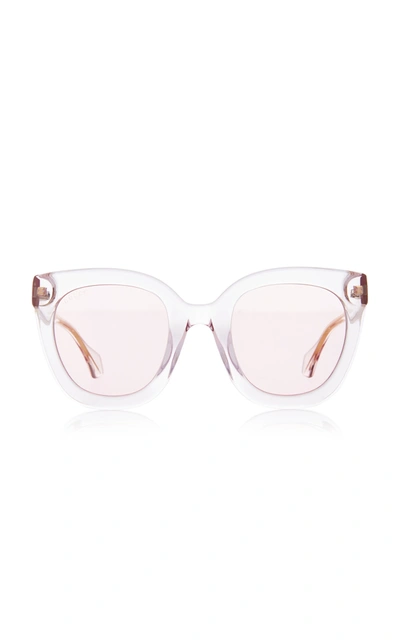 Shop Gucci Anima Cat-eye Acetate Sunglasses In Pink