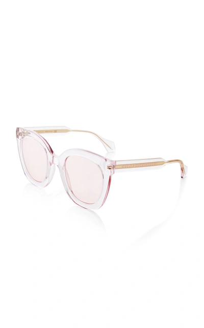 Shop Gucci Anima Cat-eye Acetate Sunglasses In Pink