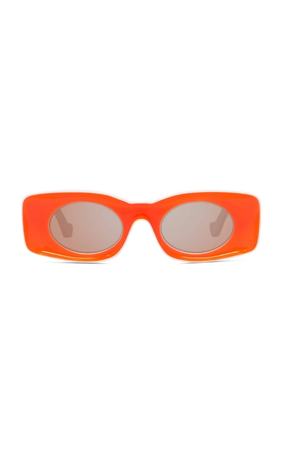 Shop Loewe Paula's Ibiza Square-frame Acetate Sunglasses In Orange
