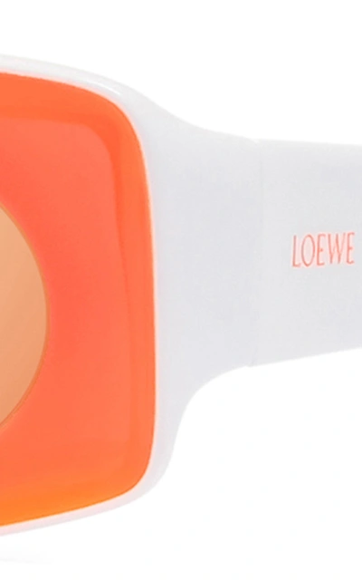 Shop Loewe Paula's Ibiza Square-frame Acetate Sunglasses In Orange