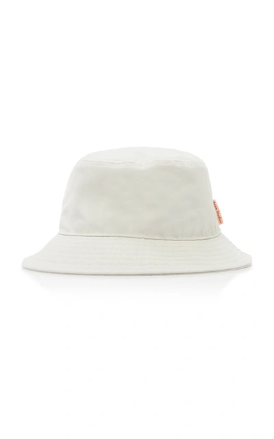 Shop Acne Studios Women's Brun Cotton Canvas Bucket Hat In Ivory,grey