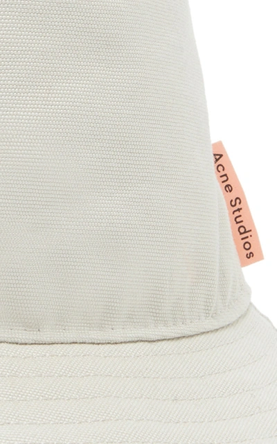 Shop Acne Studios Women's Brun Cotton Canvas Bucket Hat In Ivory,grey