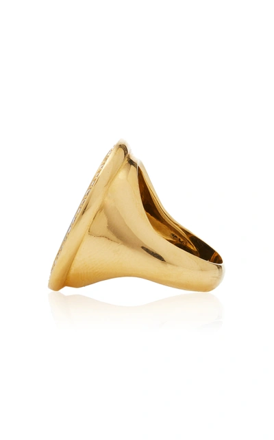 Shop Ashley Mccormick Women's 18k Gold; Agate And Diamond Ring In Multi